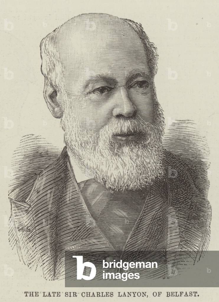 The late Sir Charles Lanyon, of Belfast (engraving)