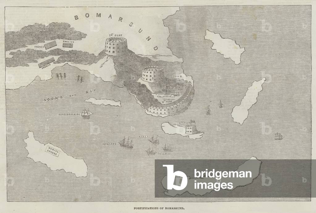 Fortifications of Bomarsund (engraving)