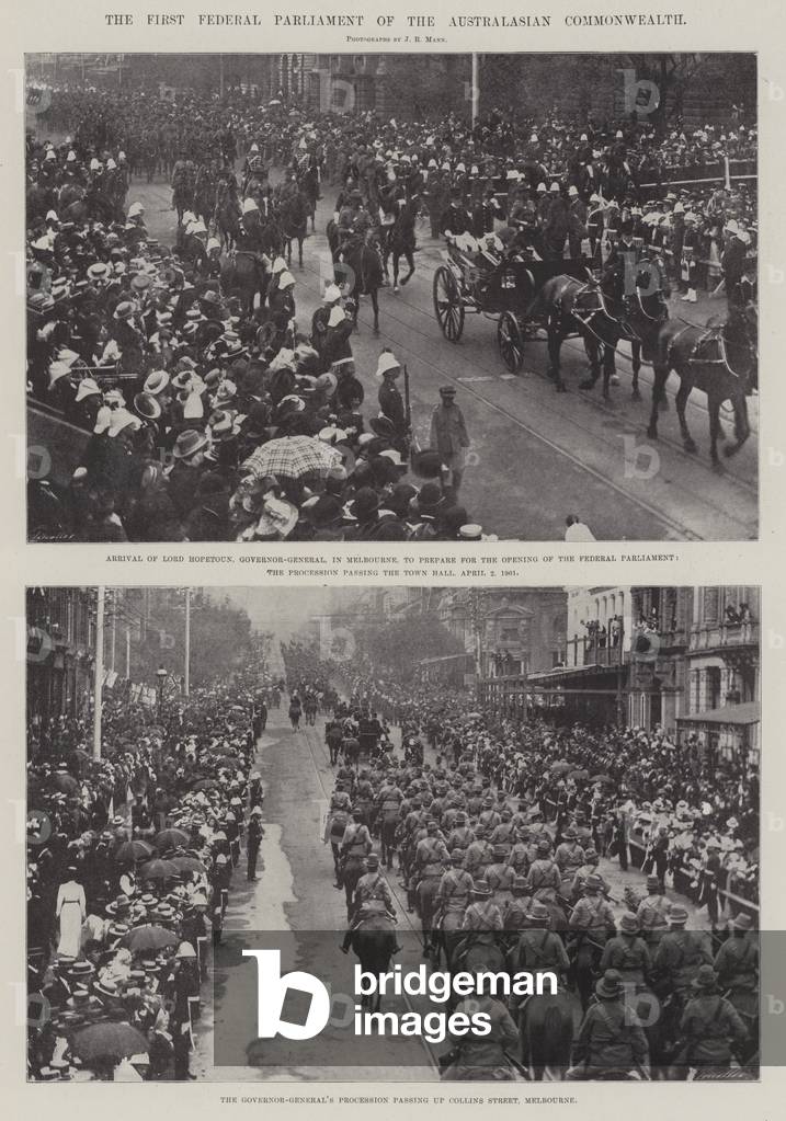 The First Federal Parliament of the Australasian Commonwealth (b/w photo)