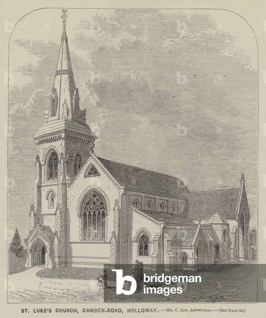 St Luke's Church, Camden-Road, Holloway (engraving)