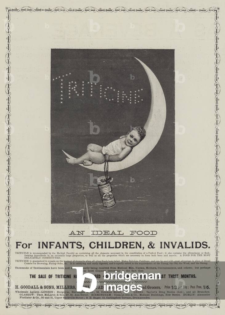 Advertisement, Triticine (engraving)