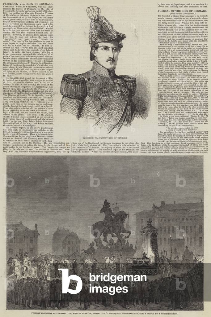 Frederick VII, King of Denmark (engraving)