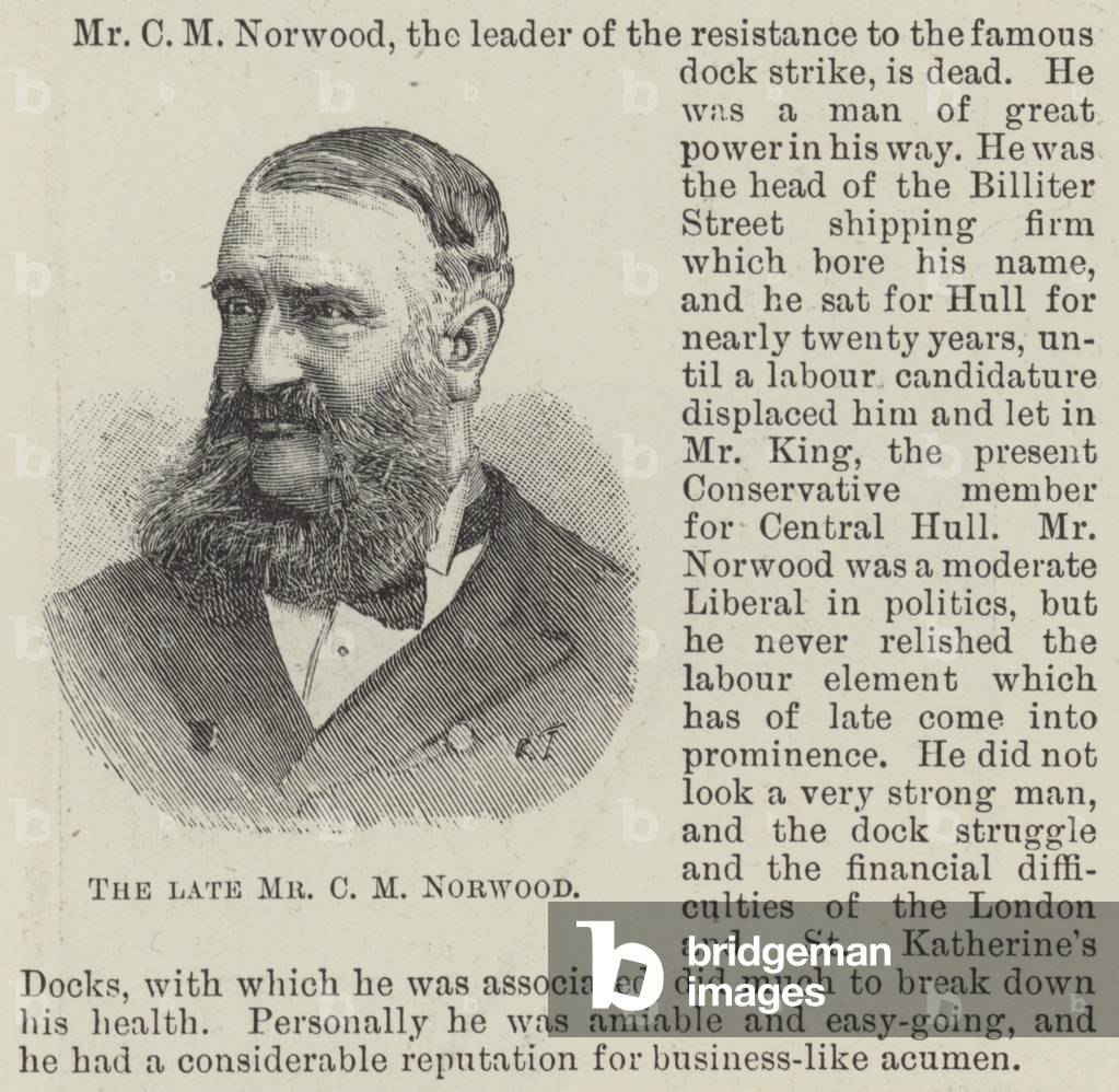 The late Mr C M Norwood (engraving)
