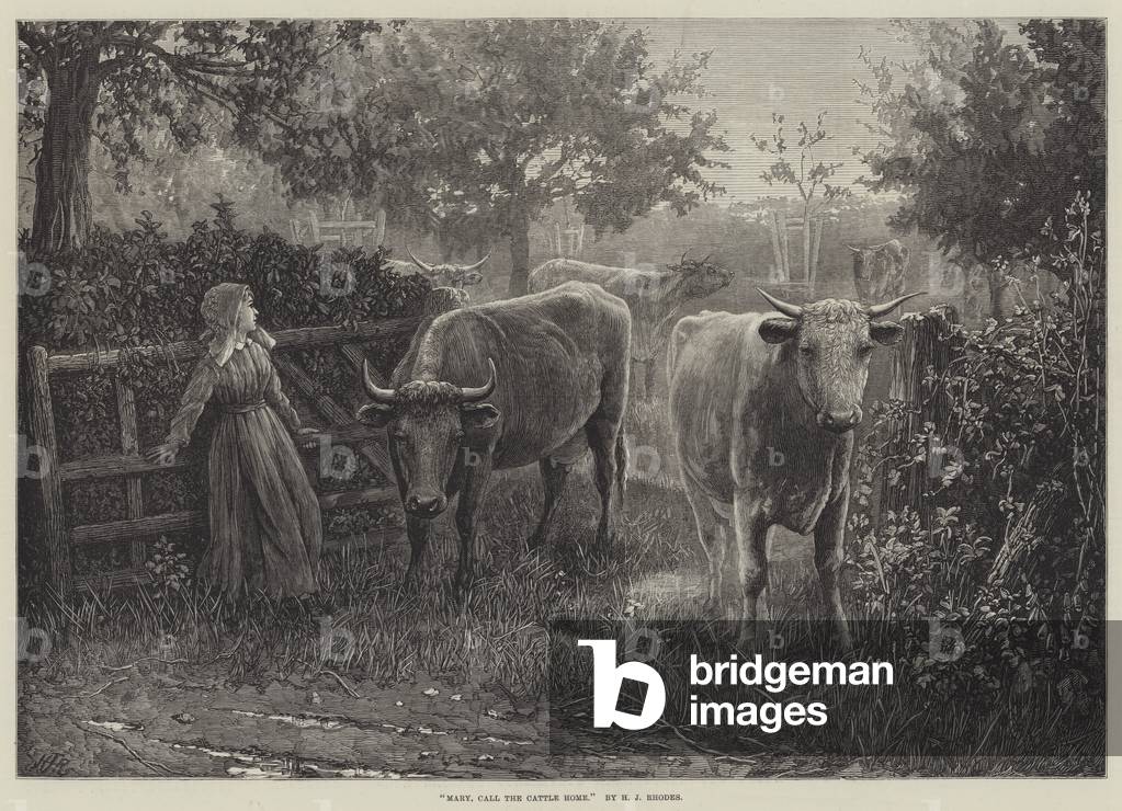 Mary, call the Cattle Home (engraving)