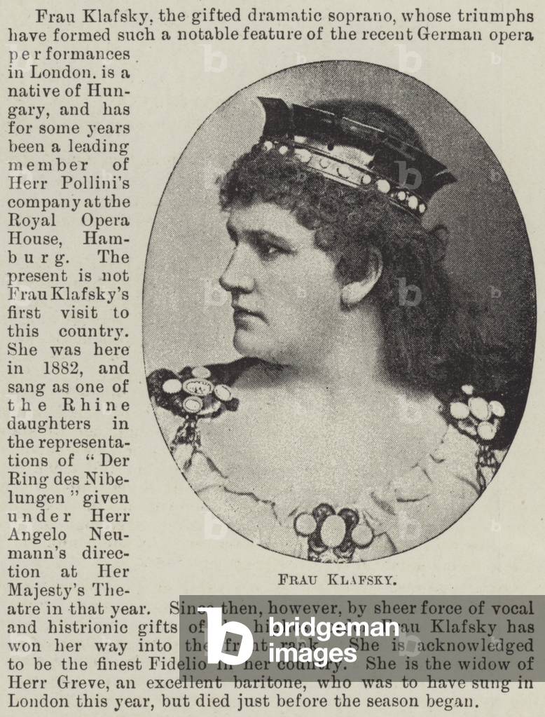 Frau Klafsky (b/w photo)