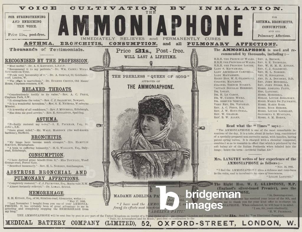 Advertisement, Medical Battery Company (engraving)