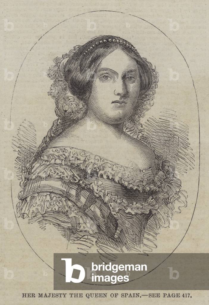 Her Majesty the Queen of Spain (engraving)