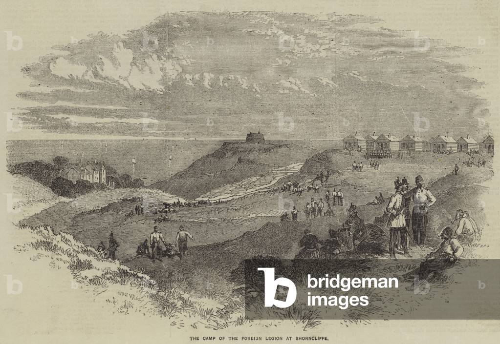 The Camp of the Foreign Legion at Shorncliffe (engraving)