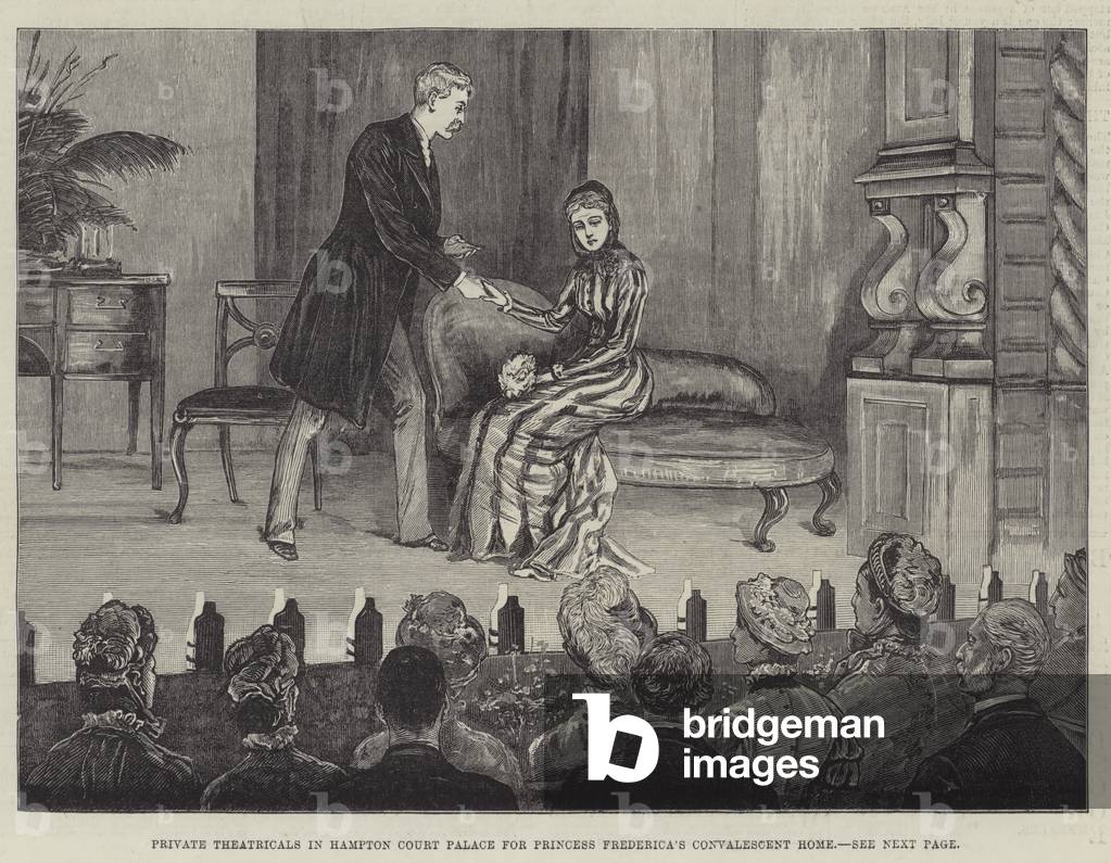 Private Theatricals in Hampton Court Palace for Princess Frederica's Convalescent Home (engraving)