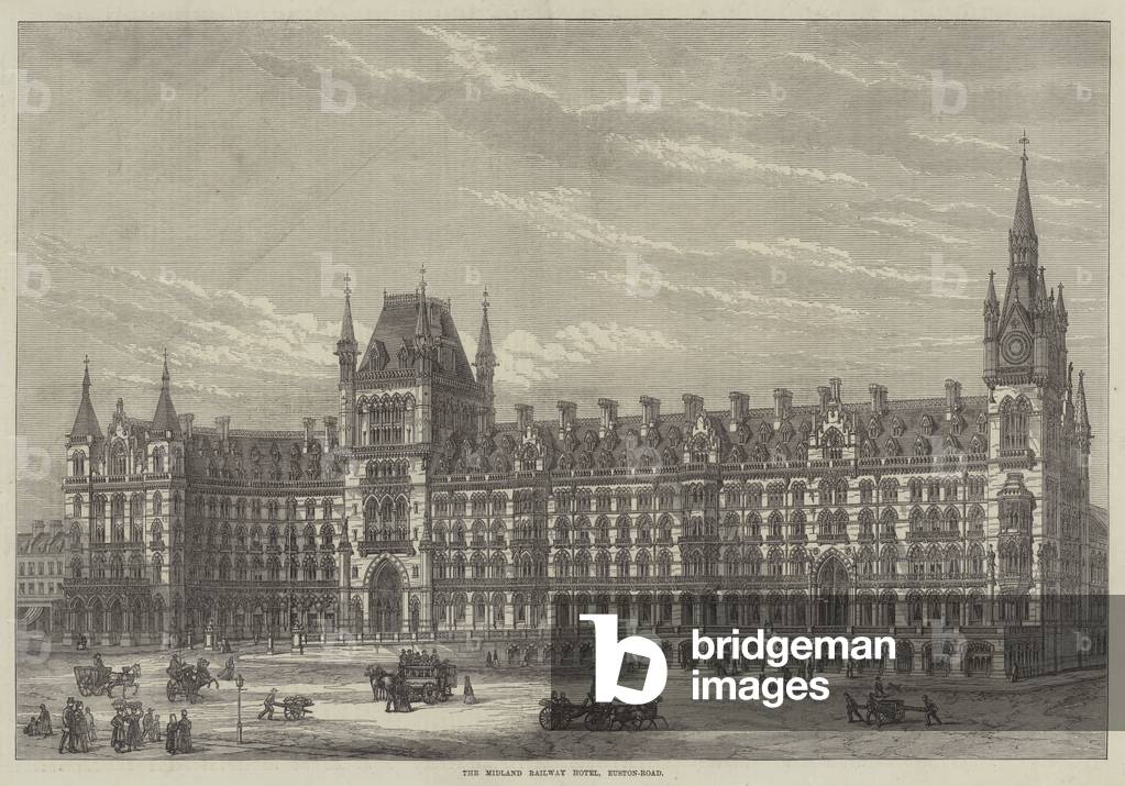 The Midland Railway Hotel, Euston-Road (engraving)