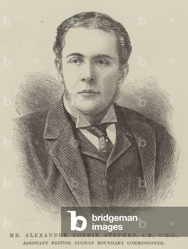 Mr Alexander Condie Stephen, CB, CMG, Assistant British Afghan Boundary Commissioner (engraving)