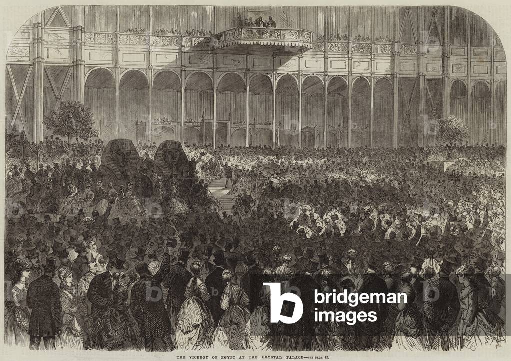 The Viceroy of Egypt at the Crystal Palace (engraving)