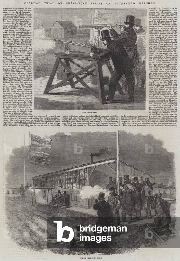 Official Trial of Small-Bore Rifles on Plumstead Marshes (engraving)