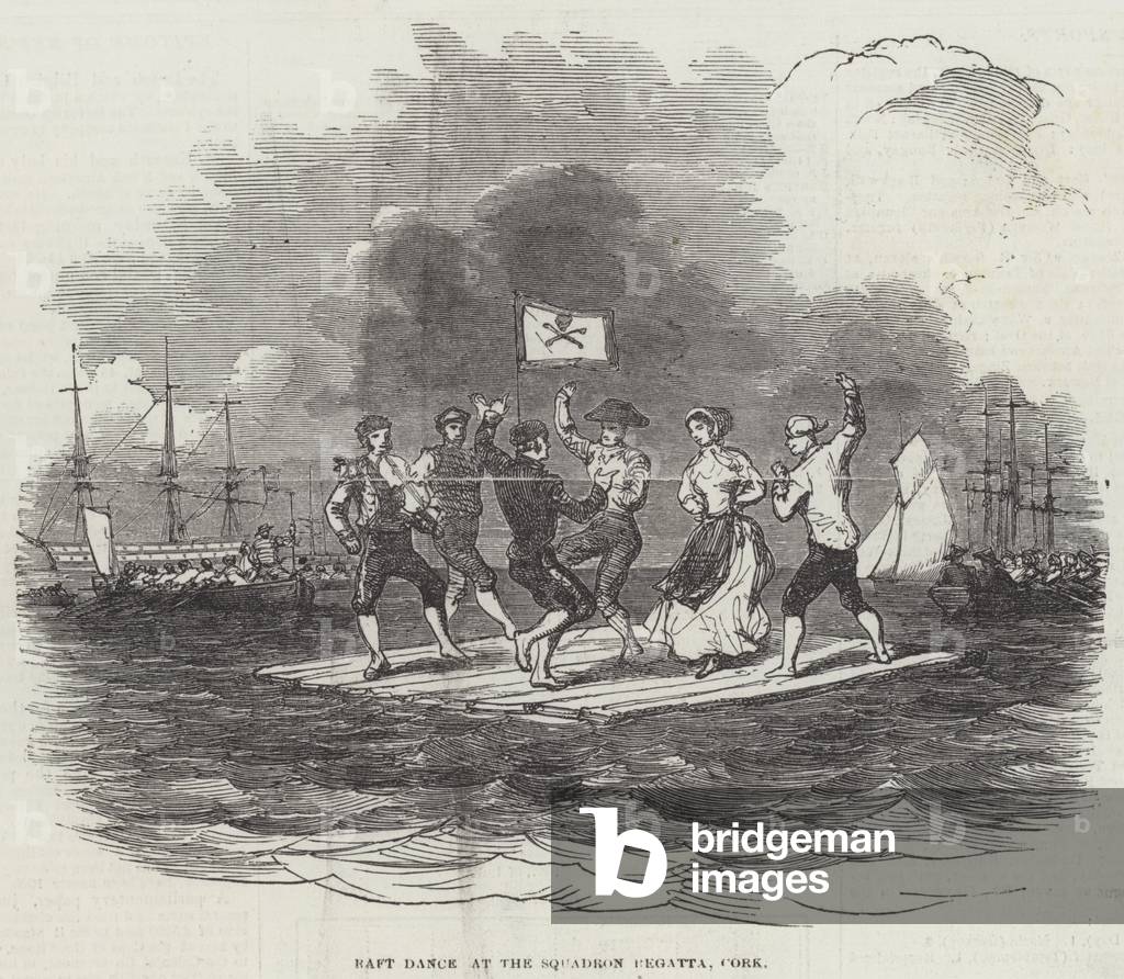 Raft Dance at the Squadron Regatta, Cork (engraving)