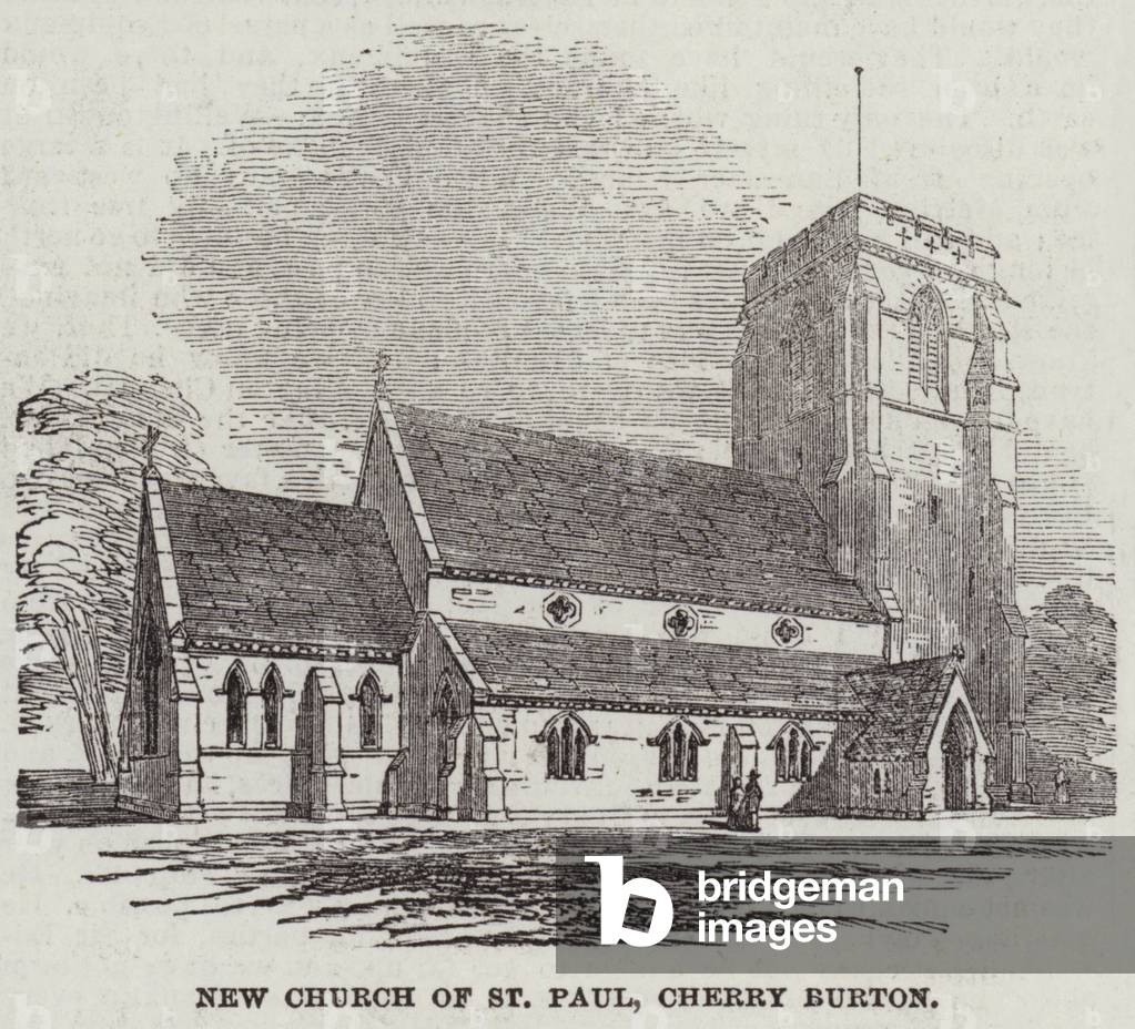 New Church of St Paul, Cherry Burton (engraving)
