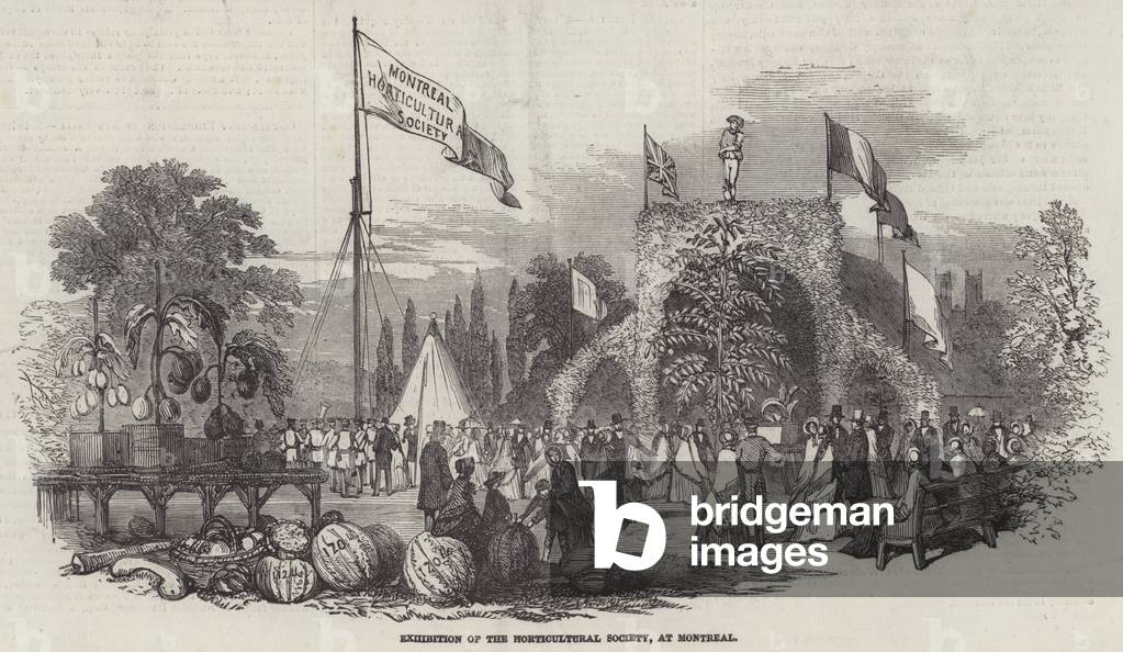 Exhibition of the Horticultural Society, at Montreal (engraving)