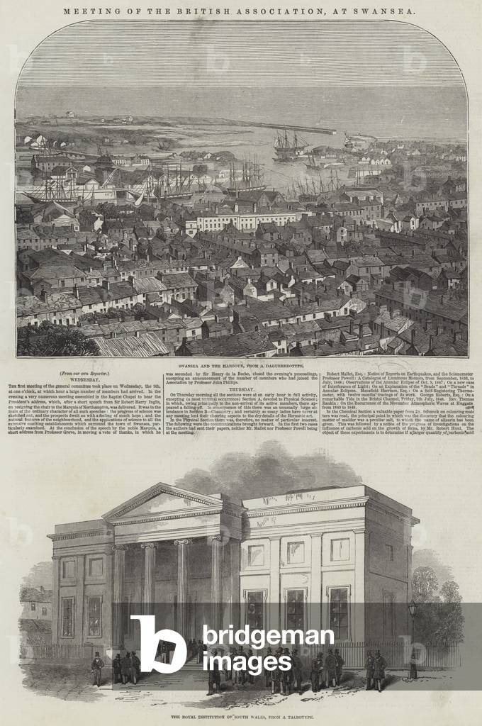 Meeting of the British Association, at Swansea (engraving)