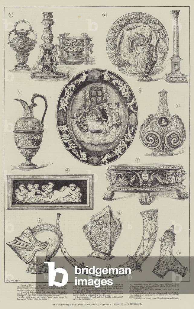 The Fountaine Collection on Sale at Messers Christie and Manson's (engraving)