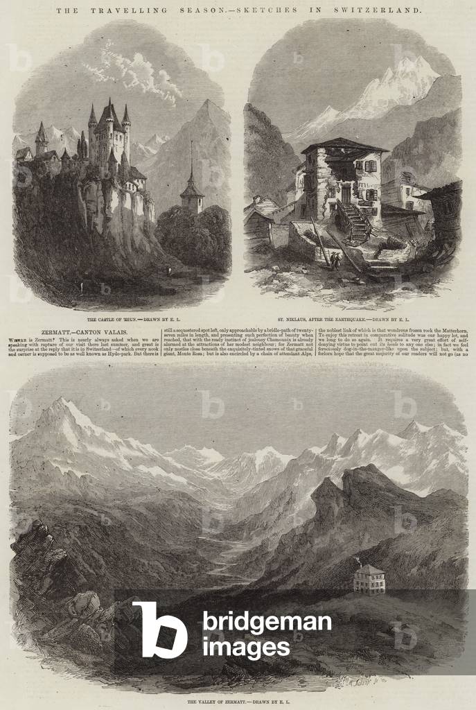 The Travelling Season, Sketches in Switzerland (engraving)