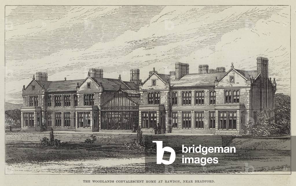 The Woodlands Convalescent Home at Rawdon, near Bradford (engraving)