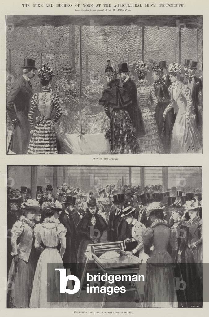 The Duke and Duchess of York at the Agricultural Show, Portsmouth (litho)
