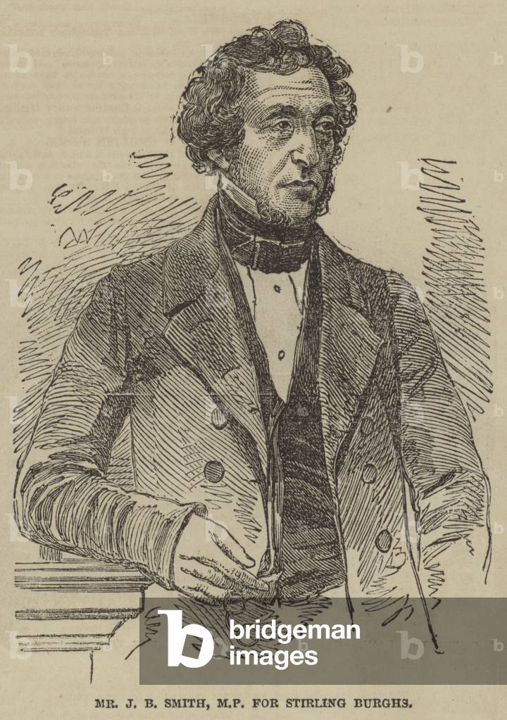 Mr J B Smith, MP for Stirling Burghs (engraving)