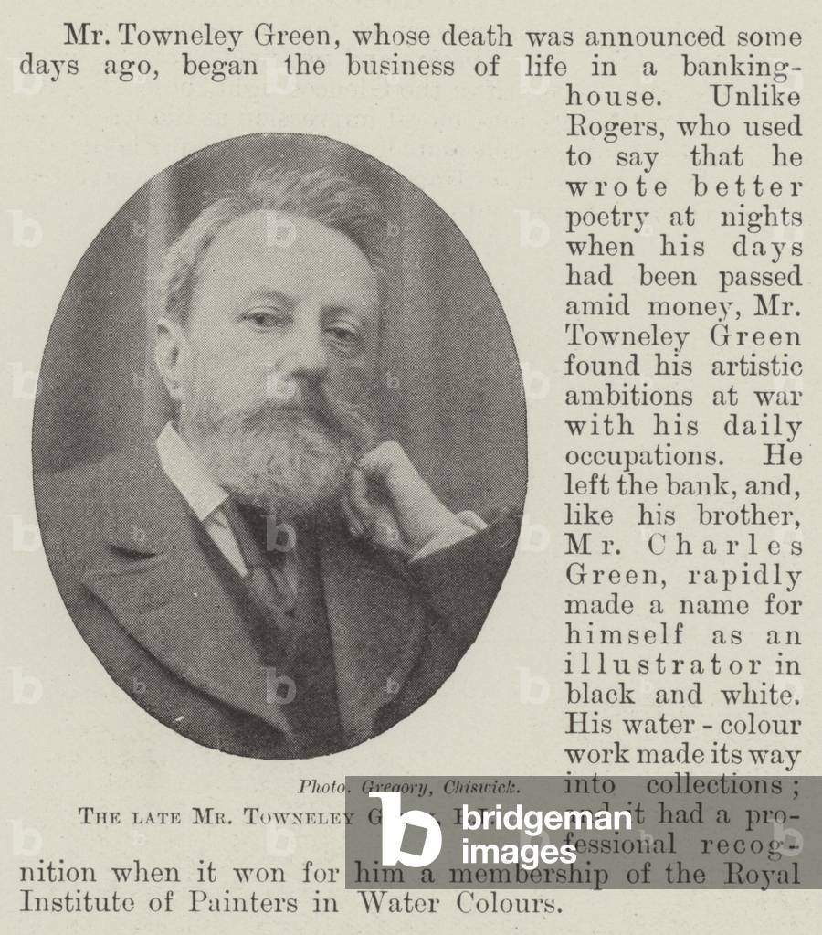 The late Mr Towneley Green, RI (b/w photo)