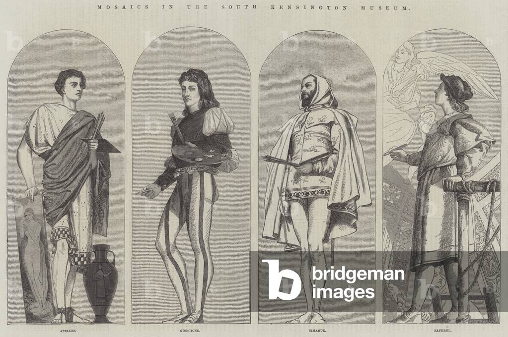 Mosaics in the South Kensington Museum (engraving)