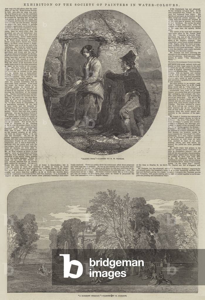 Exhibition of the Society of Painters in Water-Colours (engraving)