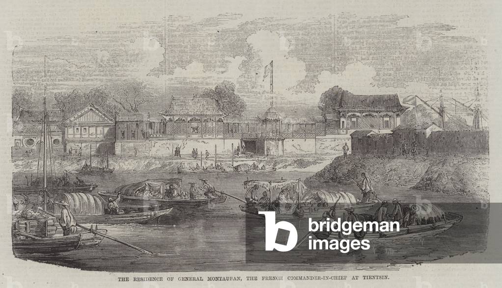 The Residence of General Montauban, the French Commander-in-Chief at Tientsin (engraving)