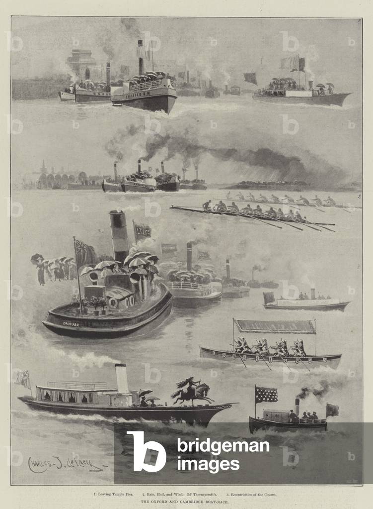 The Oxford and Cambridge Boat-Race (litho)