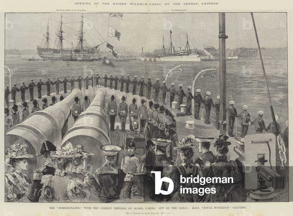 Opening of the Kaiser Wilhelm Canal by the German Emperor (engraving)