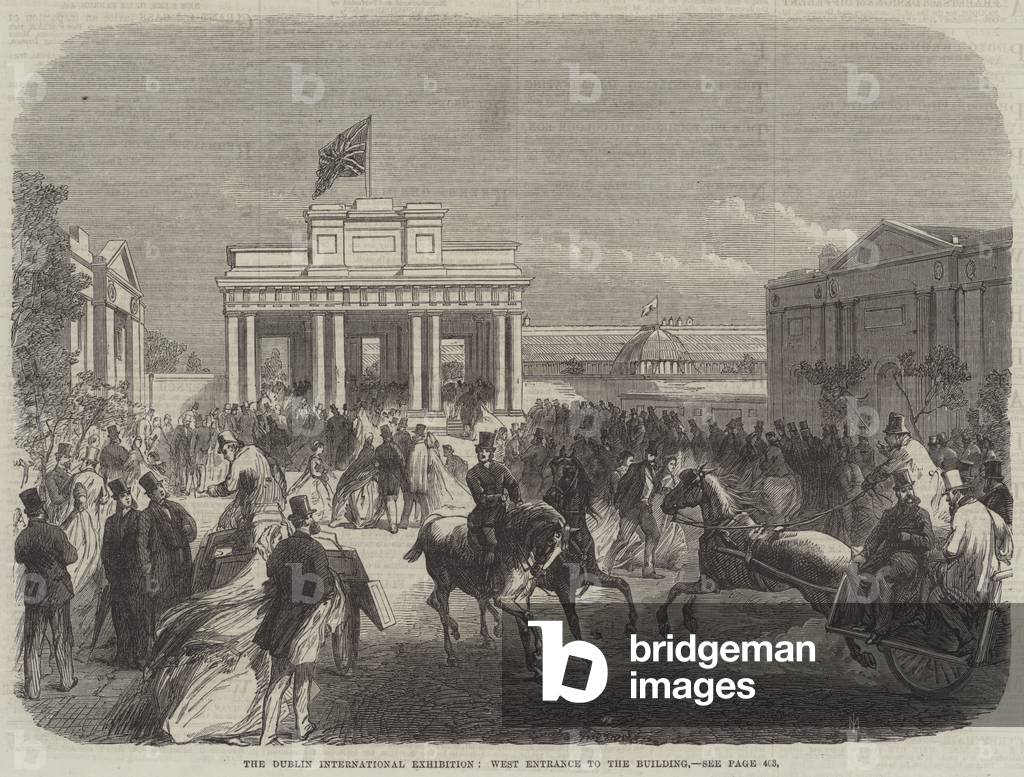 The Dublin International Exhibition, West Entrance to the Building (engraving)