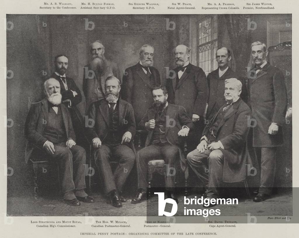 Imperial Penny Postage, Organising Committee of the late Conference (engraving)
