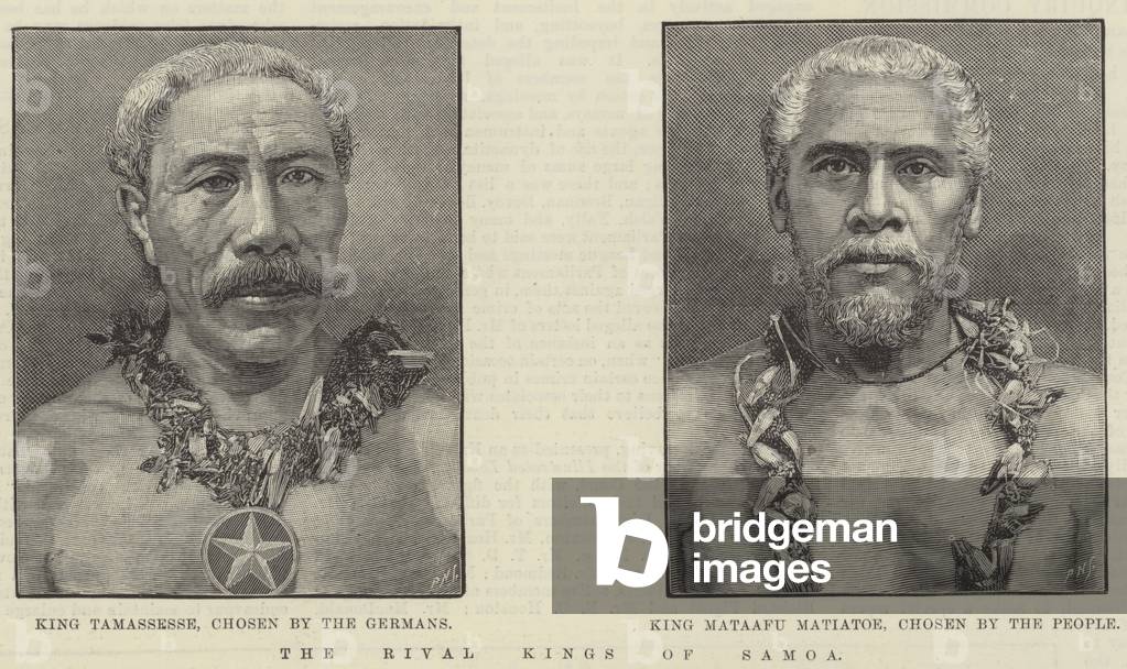 The Rival Kings of Samoa (engraving)