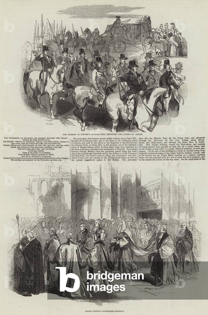 Circuits of the Judges, Lincoln and Oxford Assizes (engraving)