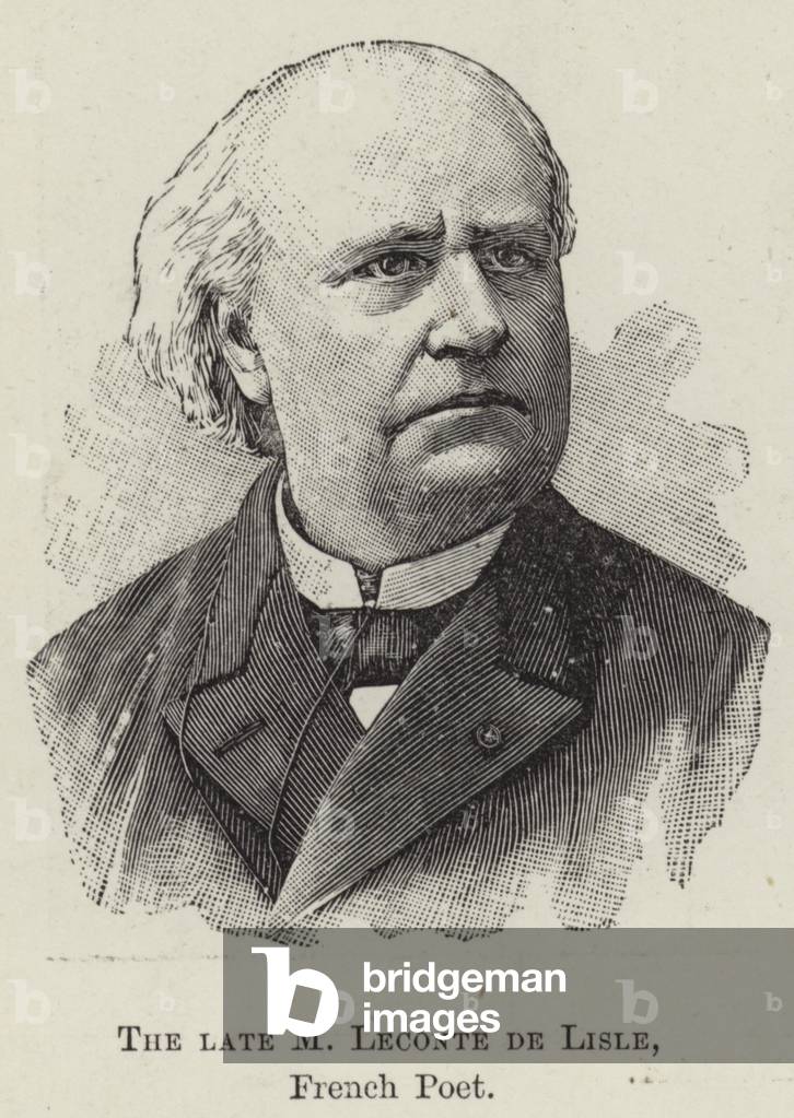 The Late M Leconte de Lisle, French Poet (engraving)
