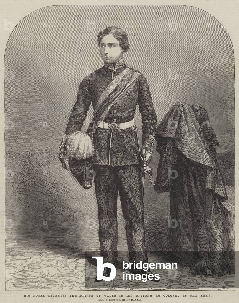His Royal Highness the Prince of Wales in his Uniform as Colonel in the Army (engraving)