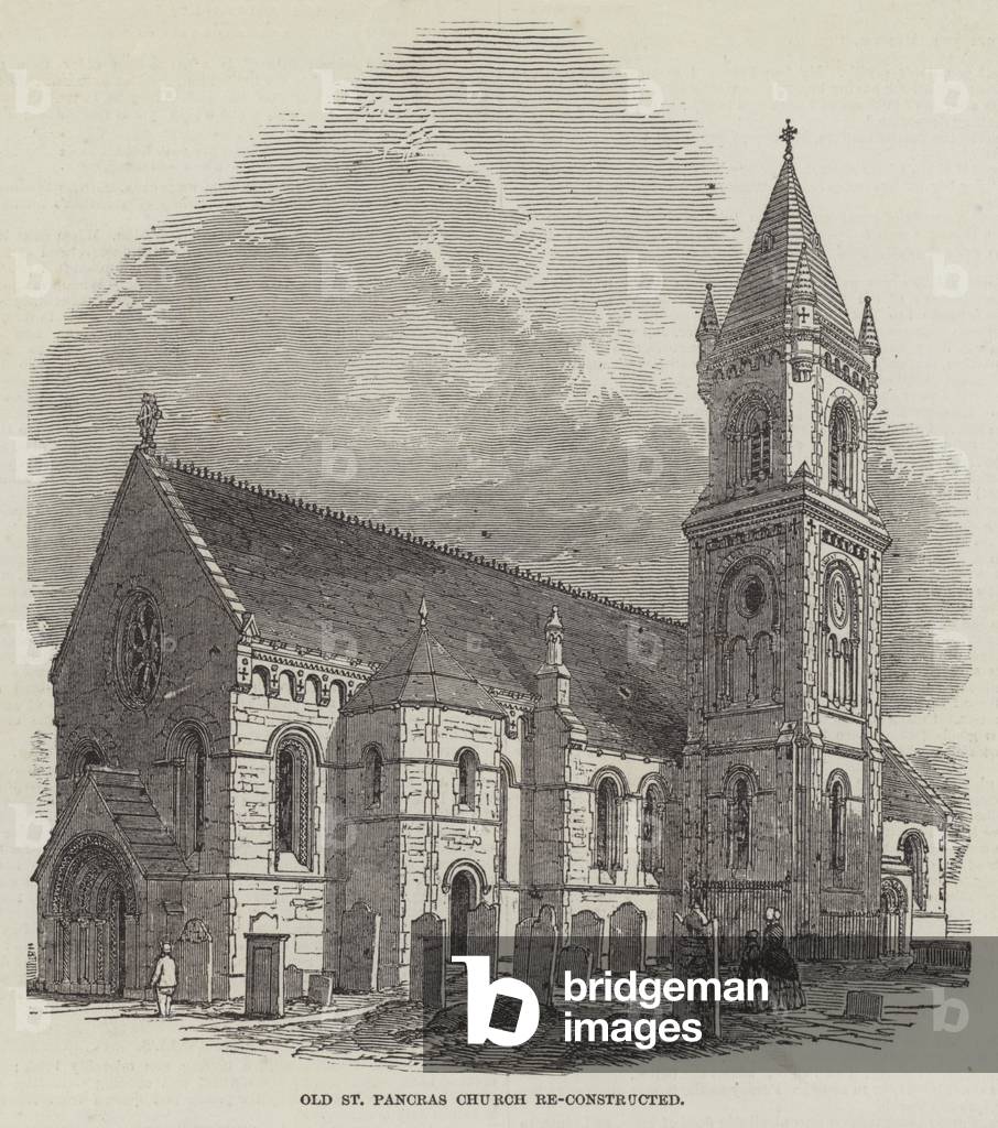 Old St Pancras Church re-constructed (engraving)