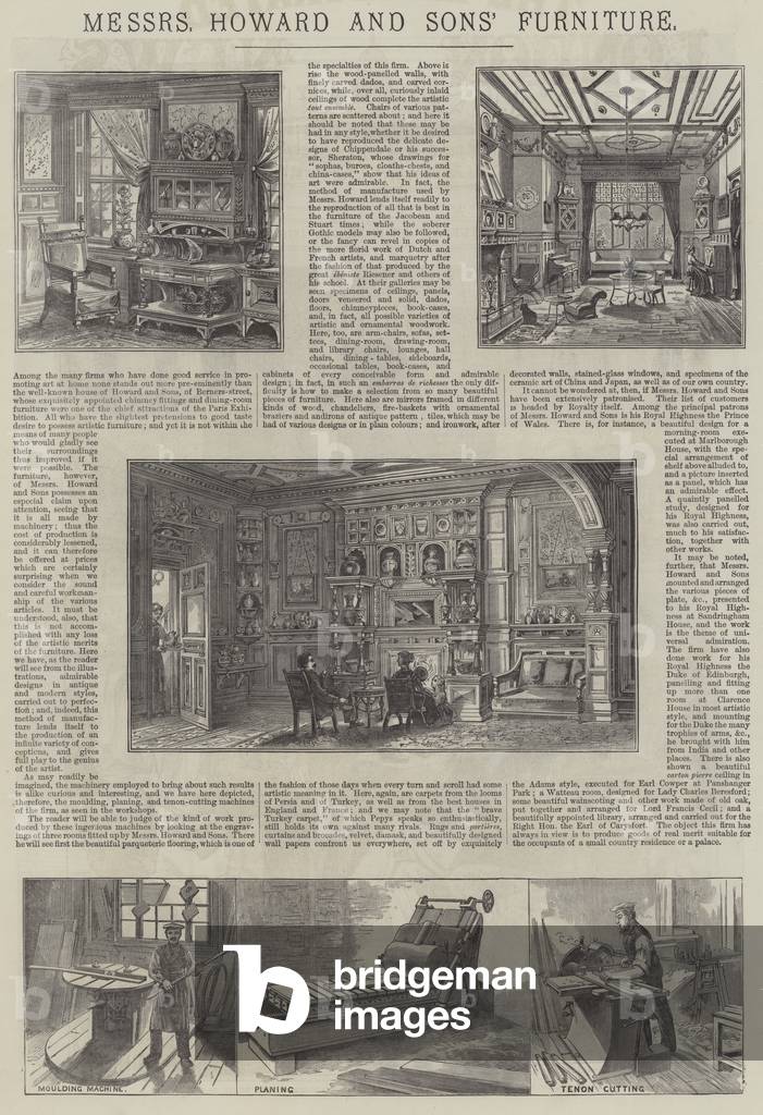 Advertisement, Messers Howard and Sons' Furniture (engraving)