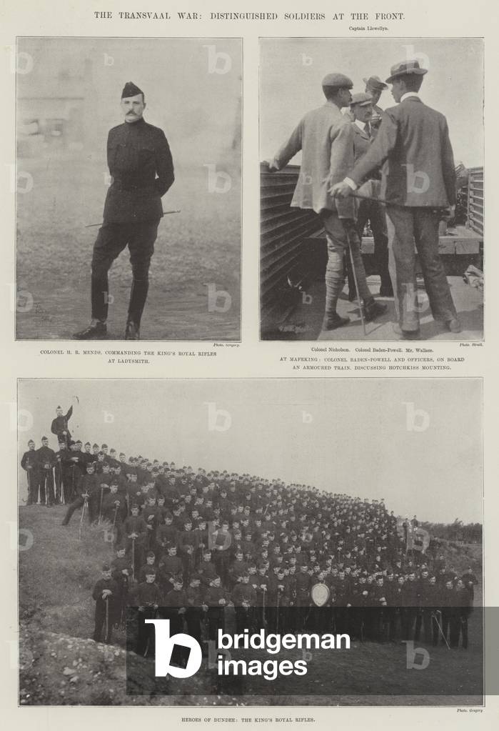 The Transvaal War, Distinguished Soldiers at the Front (b/w photo)