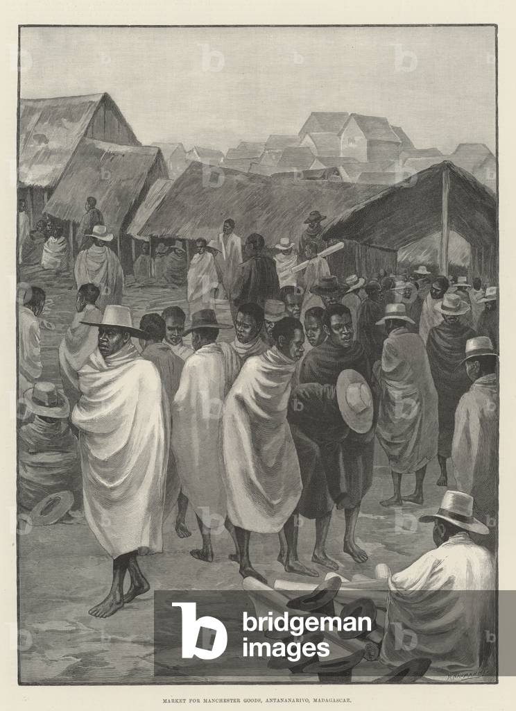 Market for Manchester Goods, Antananarivo, Madagascar (engraving)