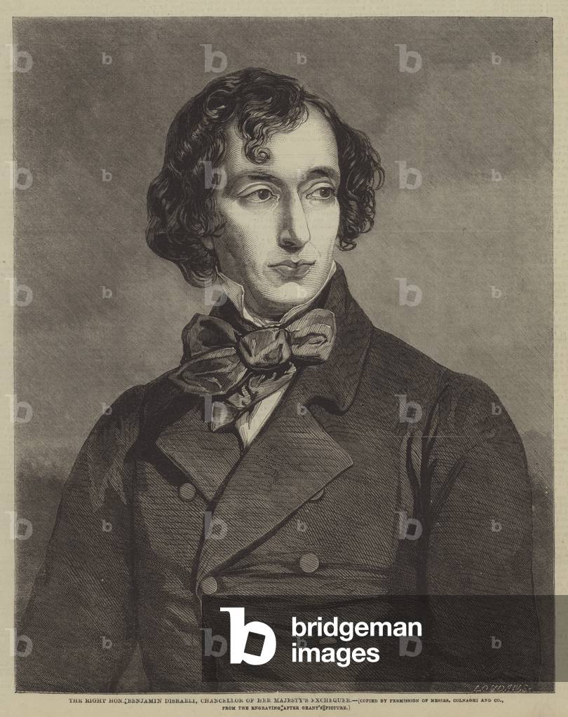 The Right Honourable Benjamin Disraeli, Chancellor of Her Majesty's Exchequer (engraving)