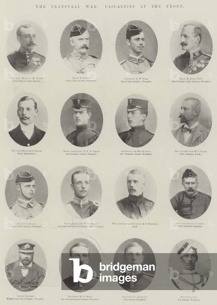 The Transvaal War, Casualties at the Front (b/w photo)