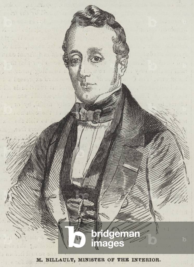 M Billault, Minister of the Interior (engraving)