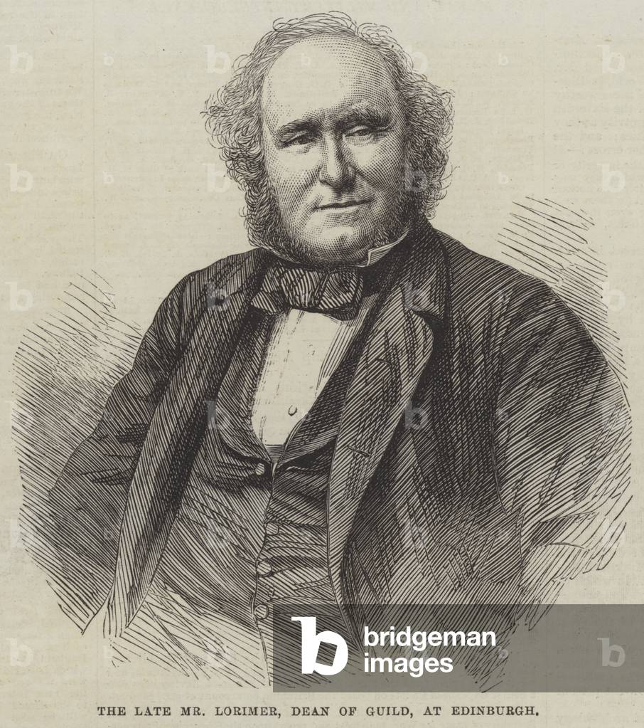 The late Mr Lorimer, Dean of Guild, at Edinburgh (engraving)