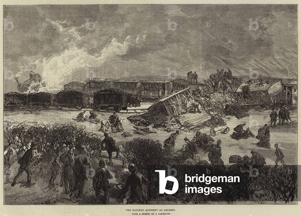 The Railway Accident at Arlesey (engraving)