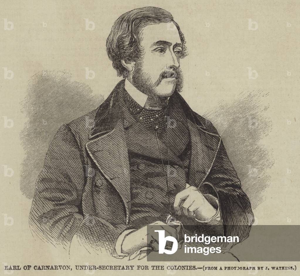 Earl of Carnarvon, Under-Secretary for the Colonies (engraving)