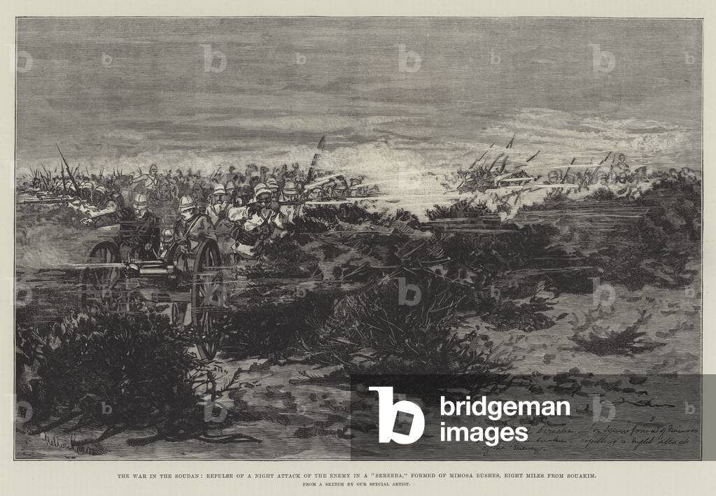 The War in the Soudan, Repulse of a Night Attack of the Enemy in a 