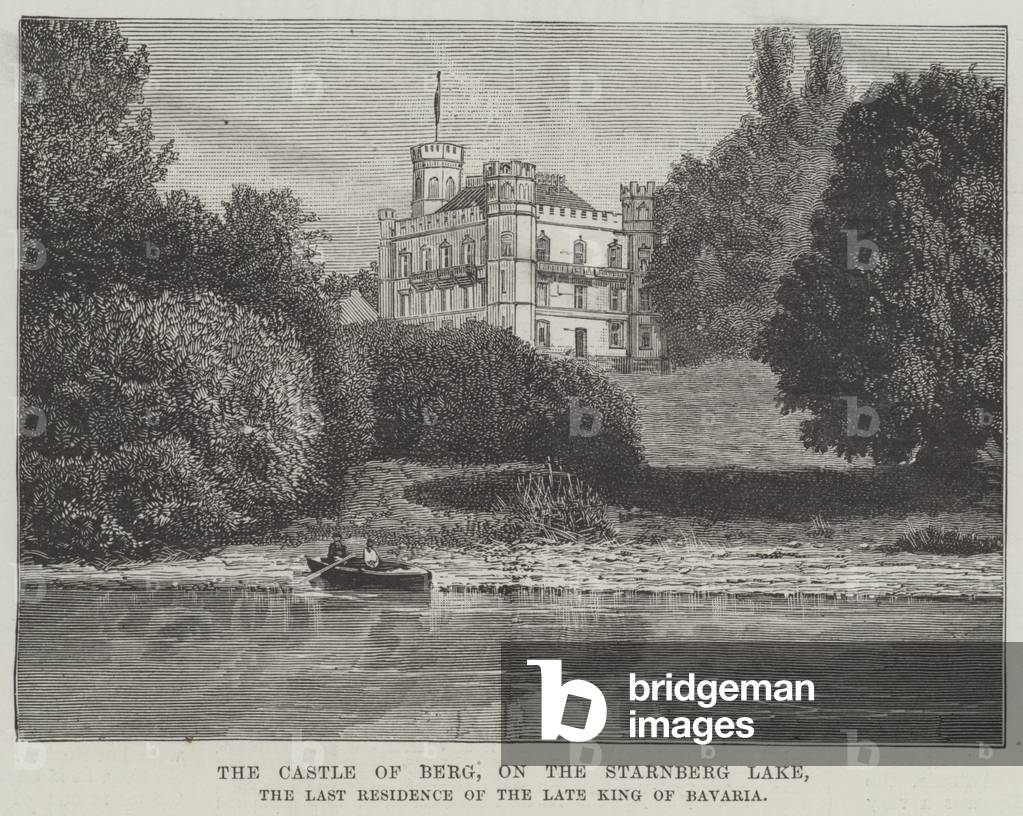 The Castle of Berg, on the Starnberg Lake, the last Residence of the late King of Bavaria (engraving)